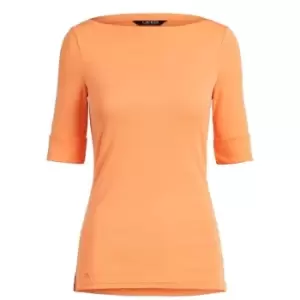 Lauren by Ralph Lauren Judy Elbow Sleeve T Shirt - Orange
