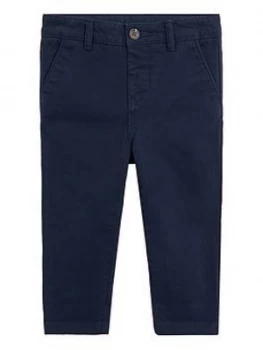 Mango Baby Boys Chino Trousers - Navy, Size 18-24 Months