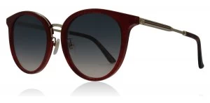 Gucci GG0204SK Sunglasses Red / Gold 005 56mm