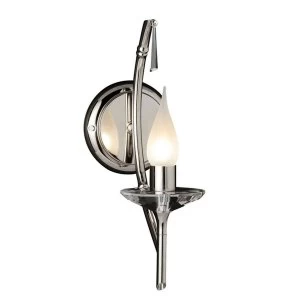 1 Light Indoor Candle Wall Light Polished Nickel, G9