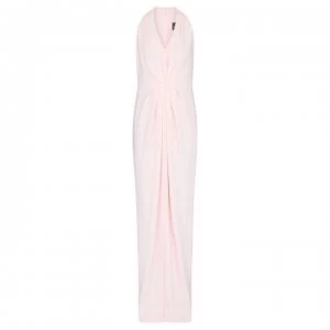 Adrianna Papell Pleated Crepe Gown - Satin Blush