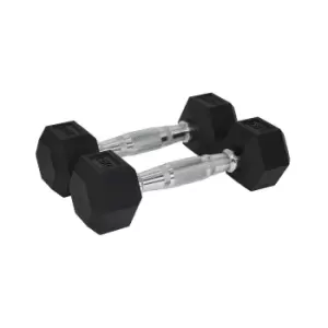 UFE Urban Fitness Pro Hex Dumbbell - Rubber Coated (pair) (black, 2 X 2.5Kg)