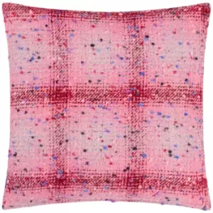 Connie Check Cushion Pink/Cobalt, Pink/Cobalt / 45 x 45cm / Polyester Filled