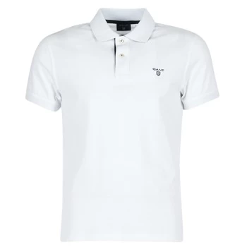Gant CONTRAST COLLAR PIQUE mens Polo shirt in White - Sizes UK XXL