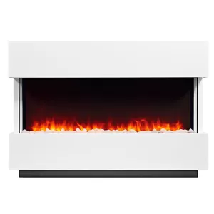 Focal Point Panoramic White Electric Fire Suite