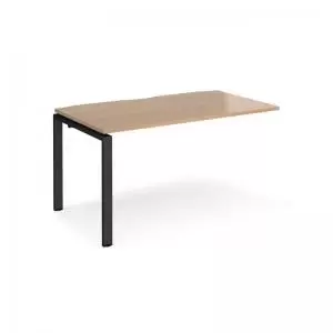 Adapt add on unit single 1400mm x 800mm - Black frame and beech top
