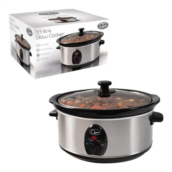 Quest Stainless Steel 3.5L Slow Cooker - 200W