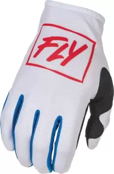 FLY Racing Lite Gloves Red White Blue 2XL