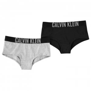 Calvin Klein Calvin Intense Power 2 Pack Briefs Junior Girls - Grey/Black 029