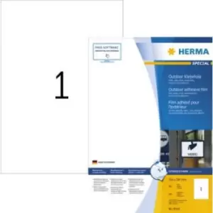 Herma 9543 Labels (A4) 210 x 297mm PE film White 40 pc(s) Extra strong Label film