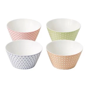 Royal Doulton Pastels accent cereal bowls 15cm set of 4