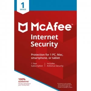 McAfee Internet Security 2018 MIS00UNR1RDD Software