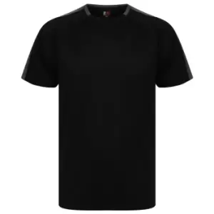 Finden and Hales Unisex Team T-Shirt (XXL) (Black/Gunmetal)