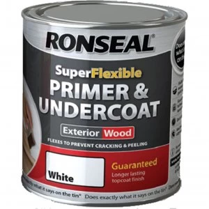 Ronseal Super Flexible Wood Primer and Undercoat White 750ml