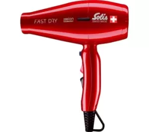 SOLIS Fast Dry 96903 Hair Dryer - Red