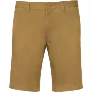 Kariban Mens Chino Bermuda Shorts (L) (Camel)