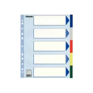 Esselte Divider A4 Maxi Polypropylene 5 Tabs Multicolour - Outer
