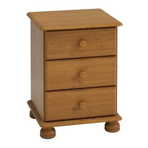 Steens Richmond 3 Drawer Bedside Cabinet - Pine