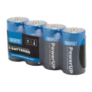 Draper PowerUP 03977 Ultra Alkaline C Batteries (Pack of 4)