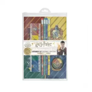 Harry Potter 6 Piece Stationery Set Hogwarts Houses