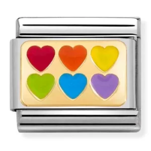 Nomination CLASSIC Rainbow Hearts Charm 030263/22