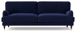 Swoon Charlbury Velvet 3 Seater Sofa - Ink Blue