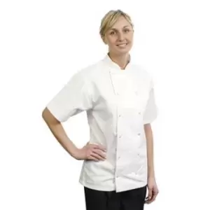 BonChef Adults Danny Short Sleeved Chef Jacket (2XL) (White)