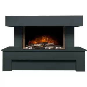 Adam - Havana Fireplace Suite with Remote Control in Charcoal Grey, 43 Inch