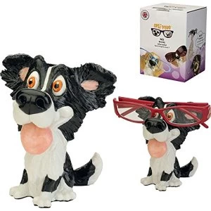 Arora Border Collie Dog 8014-Optipaws Glasses Holder by Little Paws, Multicolour, One Size