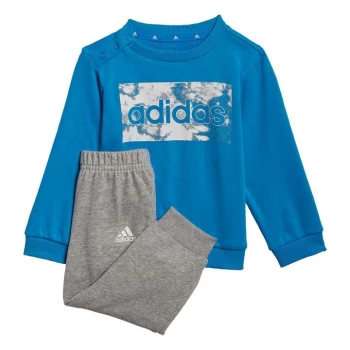 adidas Essentials Sweatshirt and Pants Kids - Bright Blue / White