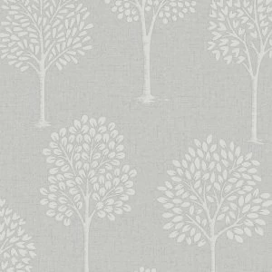 Fine Decor Fine Decor Quartz Tree Wallpaper - Silver