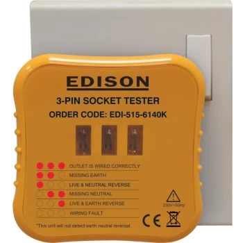 Edison - 3-Pin Socket Tester for 2 30V AC Circuits