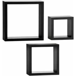Black Wall Cubes - Set of 3 - Premier Housewares