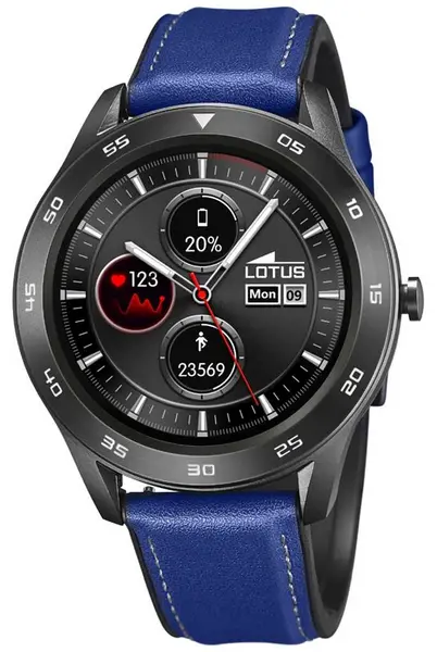 Lotus L50012/B SmarTime Mens Blue Leather Strap + Free Watch