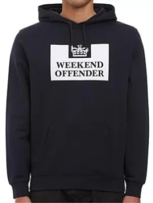 Weekend Offender Printed Hoodie, Navy, Size L, Men