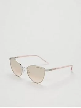Michael Kors Cateye Sunglasses, Silver/Pink, Women