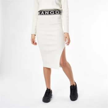 Kangol Knitted Midi Skirt Ladies - White