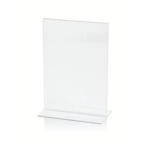 Stand Up A5 Desktop Double Sided Portrait Sign Holder Clear SSHA5P