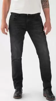 Rokker Rokkertech Tapered Slim Black Motorcycle Jeans, Size 34, black, Size 34