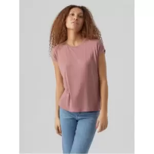 Vero Moda VM Ava Plain Shirt Sleeve T-Shirt Womens - Pink