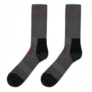 Salomon Lightweight 2 Pack Walking Socks Mens - Grey/Red