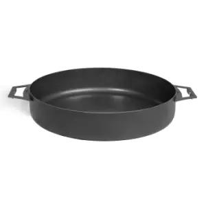 Cook King 50cm Steel Pan with 2 Handles Black