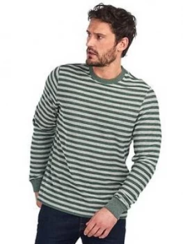 Barbour Radar Stripe Sweater - Dark Green Size S, Men