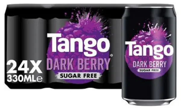 Tango Dark Berry Sugar Free 330ml Cans 24 Pack