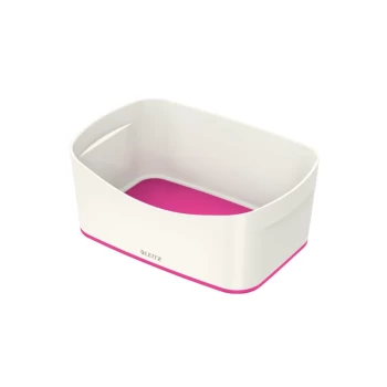 MyBox WOW Storage Tray W 246 X H 98 X D 160 MM White/Pink - Outer Carton of 4