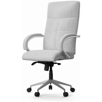 Bedford Height Adjustable Fabric Upholstered Office Desk Chair Grey - Alphason