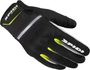 Spidi Flash Motorcycle Gloves, black-yellow, Size XL, black-yellow, Size XL