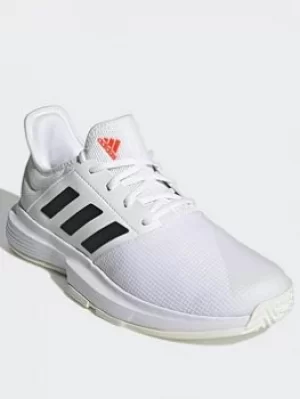adidas Gamecourt Tennis Shoes, Grey/Silver, Size 6, Women