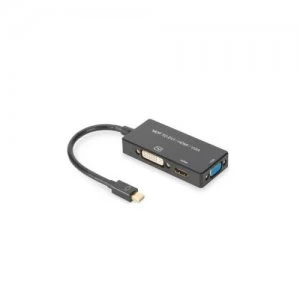 ASSMANN Electronic AK-340419-002-S cable interface/gender adapter Mini DP DPHDMI DVI-D Black