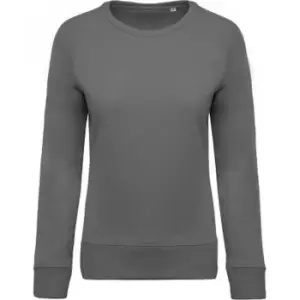 Kariban Womens/Ladies Organic Raglan Sweatshirt (S) (Storm Grey)